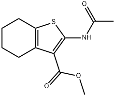 methyl 2-acetamido-4,5,6,7-tetrahydrobenzo[b]thiophene-3-carboxylate Struktur