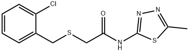 2-[(2-chlorobenzyl)sulfanyl]-N-(5-methyl-1,3,4-thiadiazol-2-yl)acetamide Struktur