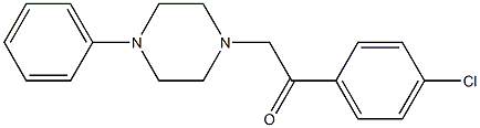 Ethanone, 1-(4-chlorophenyl)-2-(4-phenyl-1-piperazinyl)- Struktur