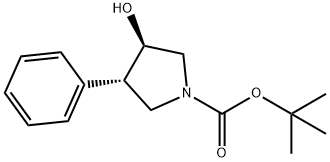 (3R,4S)-tert-Butyl 3-hydroxy-4-phenylpyrrolidine-1-carboxylate Struktur