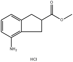 (R,S)-4-amino-indan-2-carboxylic acid methyl ester hydrochloride Struktur