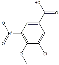 3-Chloro-4-methoxy-5-nitro-benzoic acid Struktur