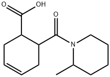 6-(2-methylpiperidine-1-carbonyl)cyclohex-3-ene-1-carboxylic acid Struktur