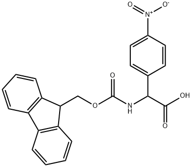 N-Fmoc-RS-4-Nitro-Phenylglycine Struktur