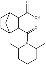 3-[(2,6-dimethylpiperidin-1-yl)carbonyl]bicyclo[2.2.1]heptane-2-carboxylic acid Struktur