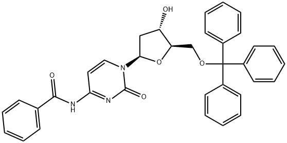 5'-O-dimethoxytrityl-N4-benzoyl-2'-deoxycytidine Struktur