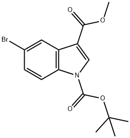 1-TERT-BUTYL 3-METHYL 5-BROMO-1H-INDOLE-1,3-DICARBOXYLATE Struktur