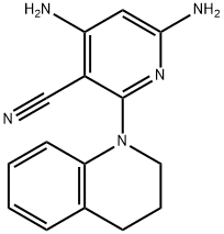 4,6-Diamino-2-(3,4-dihydro-2H-quinolin-1-yl)-nicotinonitrile Struktur