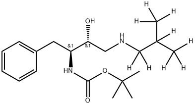 tert-butyl (2S,3R)-3-hydroxy-4-(isobutylamino)-1-phenylbutan-2-ylcarbamate Struktur