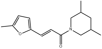 (E)-1-(3,5-dimethylpiperidin-1-yl)-3-(5-methylfuran-2-yl)prop-2-en-1-one Struktur