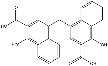 2-Naphthalenecarboxylicacid, 4,4'-methylenebis[1-hydroxy- Struktur