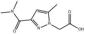 (3-Dimethylcarbamoyl-5-methyl-pyrazol-1-yl)-acetic acid Struktur