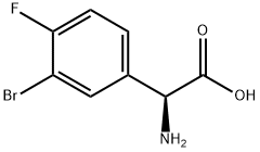 (2S)-2-AMINO-2-(3-BROMO-4-FLUOROPHENYL)ACETIC ACID Struktur