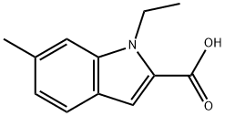 1-ethyl-6-methyl-1H-indole-2-carboxylic acid Struktur