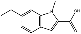 6-ethyl-1-methyl-1H-indole-2-carboxylic acid Struktur