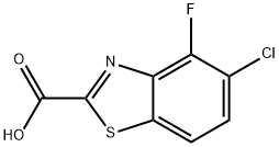 5-chloro-4-fluoro-1,3-benzothiazole-2-carboxylic acid Struktur