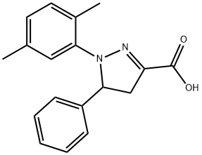 1-(2,5-dimethylphenyl)-5-phenyl-4,5-dihydro-1H-pyrazole-3-carboxylic acid Struktur