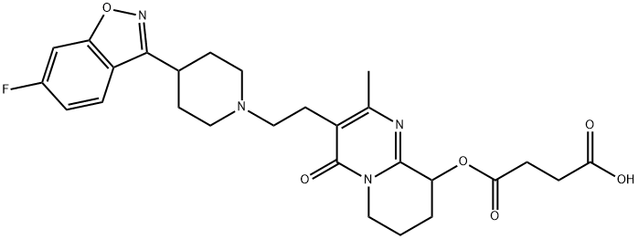 4-((3-(2-(4-(6-fluorobenzo[d]isoxazol-3-yl)piperidin-1-yl)ethyl)-2-methyl-4-oxo-6,7,8,9-tetrahydro-4H-pyrido[1,2-a]pyrimidin-9-yl)oxy)-4-oxobutanoic acid