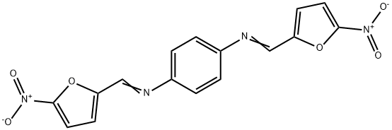 N,N'-bis[(5-nitro-2-furyl)methylene]-1,4-benzenediamine Struktur