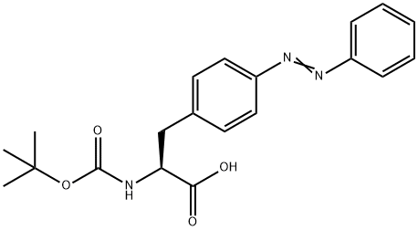 L-Phenylalanine, N-[(1,1-dimethylethoxy)carbonyl]-4-(phenylazo)- Struktur