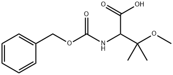 2-{[(benzyloxy)carbonyl]amino}-3-methoxy-3-methylbutanoic acid Struktur