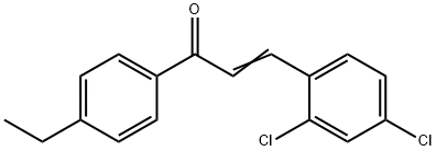 (2E)-3-(2,4-dichlorophenyl)-1-(4-ethylphenyl)prop-2-en-1-one Struktur