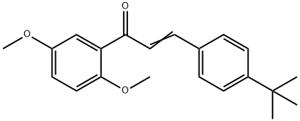 (2E)-3-(4-tert-butylphenyl)-1-(2,5-dimethoxyphenyl)prop-2-en-1-one Struktur