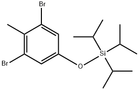 (3,5-Dibromo-4-methylphenoxy)triisopropylsilane Struktur