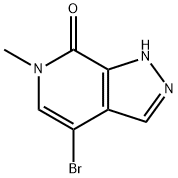 4-bromo-6-methyl-1,6-dihydro-7H-pyrazolo[3,4-c]pyridin-7-one Struktur