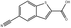 5-cyanobenzo[b]thiophene-2-carboxylic acid Struktur