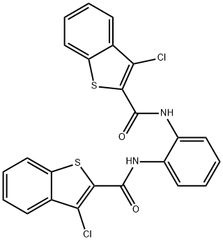 N,N'-1,2-phenylenebis(3-chloro-1-benzothiophene-2-carboxamide) Struktur