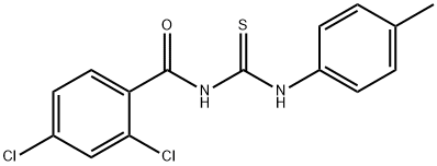 2,4-dichloro-N-{[(4-methylphenyl)amino]carbonothioyl}benzamide Struktur