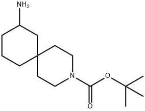 tert-butyl 8-amino-3-azaspiro[5.5]undecane-3-carboxylate Struktur