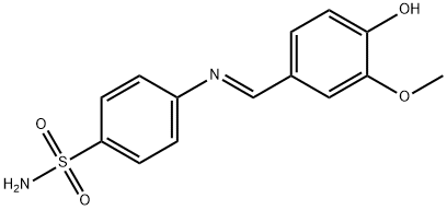 4-[(4-hydroxy-3-methoxybenzylidene)amino]benzenesulfonamide Struktur