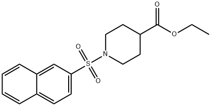 ethyl 1-(naphthalen-2-ylsulfonyl)piperidine-4-carboxylate Struktur