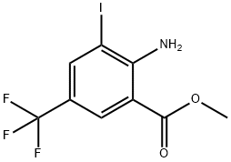 2-氨基-3-碘-5-(三氟甲基)苯甲酸甲酯, 1801782-87-5, 結(jié)構(gòu)式