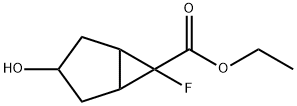 ETHYL 6-FLUORO-3-HYDROXYBICYCLO[3.1.0]HEXANE-6-CARBOXYLATE Struktur