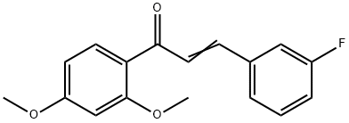 (2E)-1-(2,4-dimethoxyphenyl)-3-(3-fluorophenyl)prop-2-en-1-one Struktur