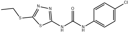 1-(4-chlorophenyl)-3-(5-ethylsulfanyl-1,3,4-thiadiazol-2-yl)urea Struktur