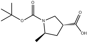 (3R,5R)-1-[(tert-butoxy)carbonyl]-5-methylpyrrolidine-3-carboxylic acid Struktur