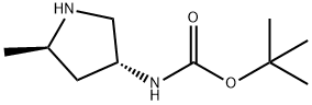 (3R,5R)-(5-Methyl-pyrrolidin-3-yl)-carbamic acid tert-butyl ester Struktur