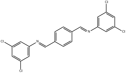 N,N'-[1,4-phenylenedi(methylylidene)]bis(3,5-dichloroaniline) Struktur