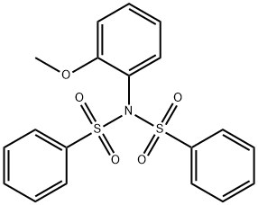 N-(benzenesulfonyl)-N-(2-methoxyphenyl)benzenesulfonamide Struktur