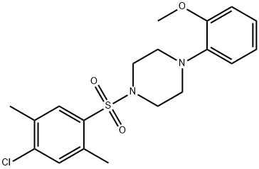 1-[(4-chloro-2,5-dimethylphenyl)sulfonyl]-4-(2-methoxyphenyl)piperazine Struktur