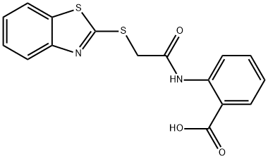 2-{[(1,3-benzothiazol-2-ylsulfanyl)acetyl]amino}benzoic acid Struktur