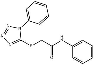 N-phenyl-2-((1-phenyl-1H-tetrazol-5-yl)thio)acetamide Struktur