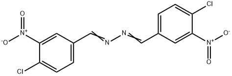 bis(4-chloro-3-nitrobenzylidene)hydrazine Struktur