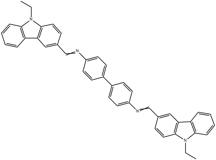 N,N'-bis[(9-ethyl-9H-carbazol-3-yl)methylene]-4,4'-biphenyldiamine Struktur