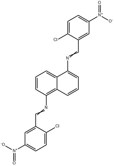 N,N'-bis(2-chloro-5-nitrobenzylidene)-1,5-naphthalenediamine Struktur