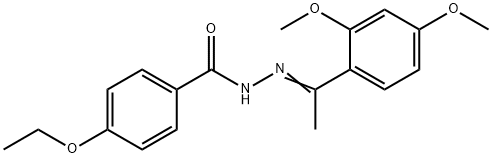 N'-[1-(2,4-dimethoxyphenyl)ethylidene]-4-ethoxybenzohydrazide Struktur